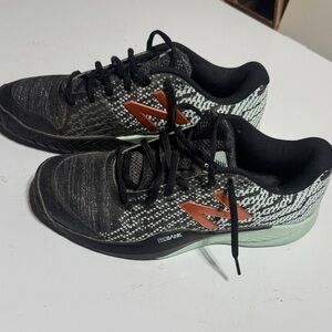 New Balance Black and Orange Sneakers tennis hard court shoes